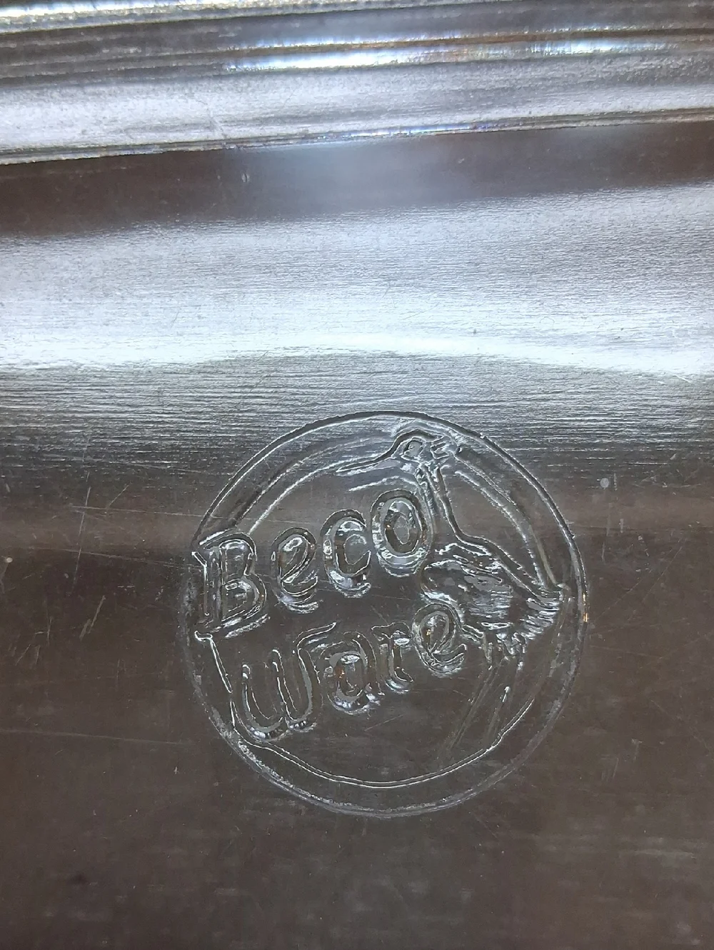 Vintage Beco Ware clear glass refrigerator storage container replacement Lid‎